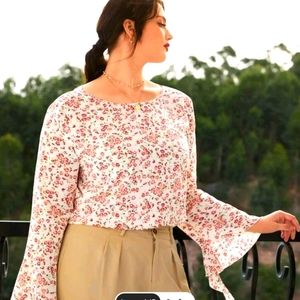 Women's ditsy floral ls blouse sz 2x NWOT